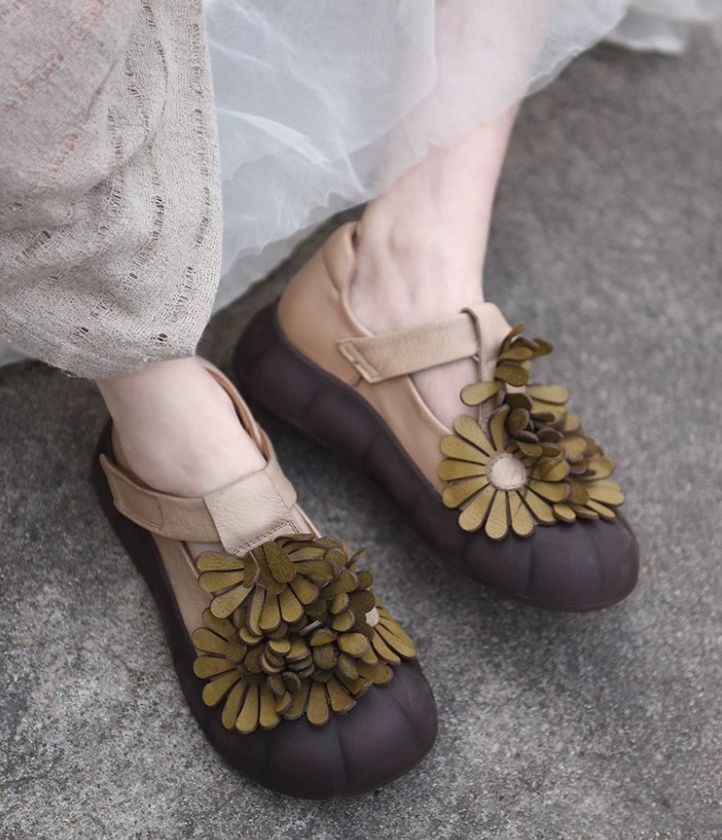 Handmade Leather Mary Jane Shoes For Women Casual & Elegant