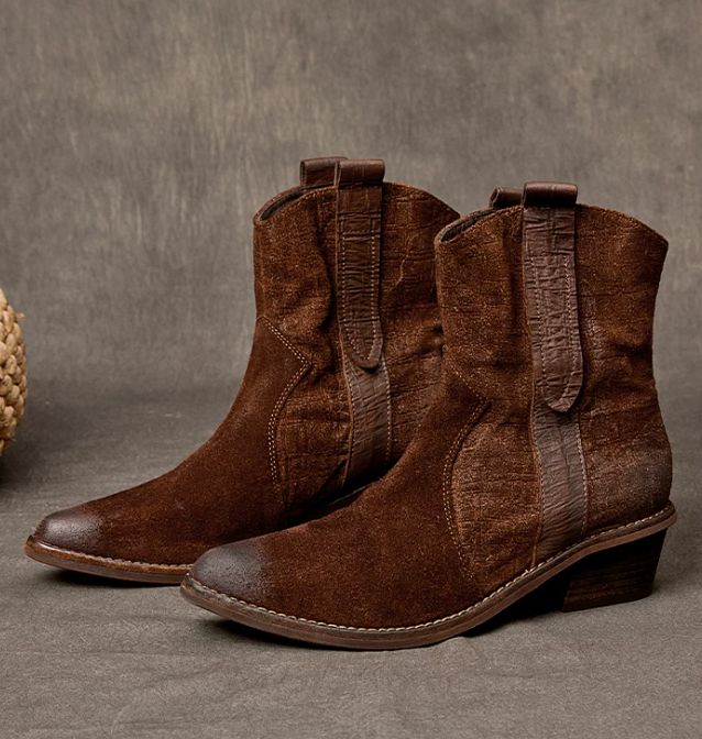 Handmade Leather Boots for Women in Brown