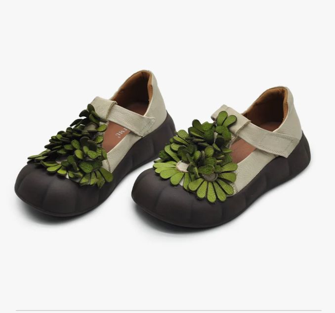 Handmade Leather Mary Jane Shoes For Women Casual & Elegant
