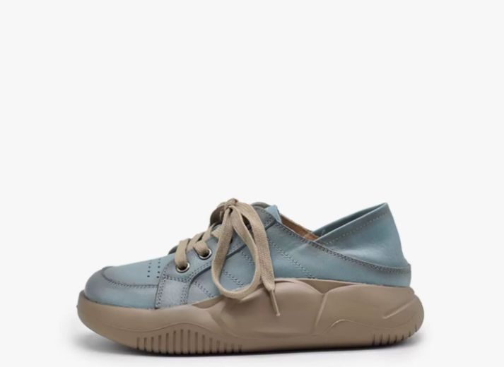 Retro Hong Kong Style Chic Shoes Thick-soled Casual Shoes Sports Shoes Women's Style Genuine Leather