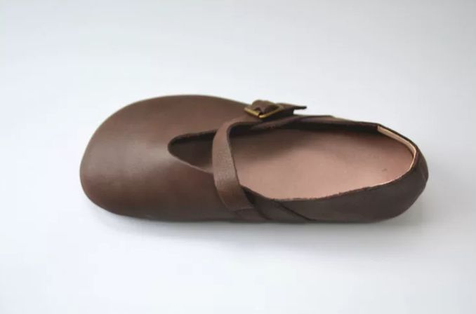 Leather One-piece Mary Jane Shoes for Women, Retro Style