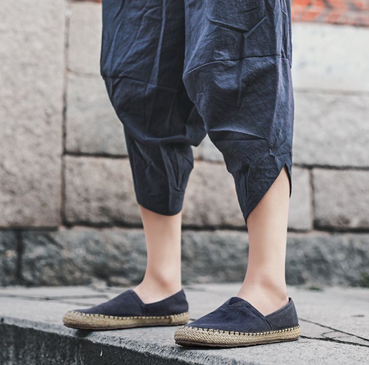 Summer Breathable Men's Casual Linen Shoes Old Beijing Style Men's shoes