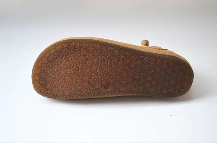 Handmade Leather Soft Flat Shoes For Women Retro Design With a Large Round Toe