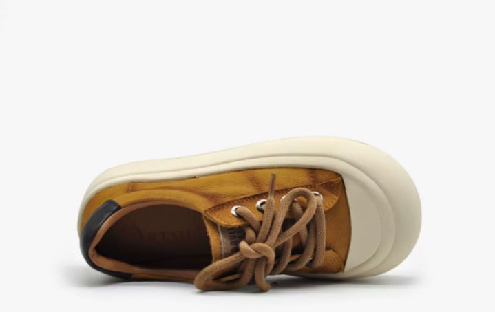Vintage Thick-Soled Shoes Made of Genuine Leather With Big Heads and Cute Appearance Suitable For Casual Wear