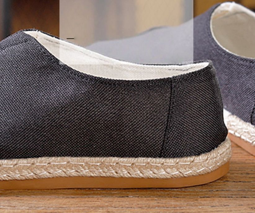 Handmade Canvas shoes Suitable for All Seasons Men's style shoes in Black