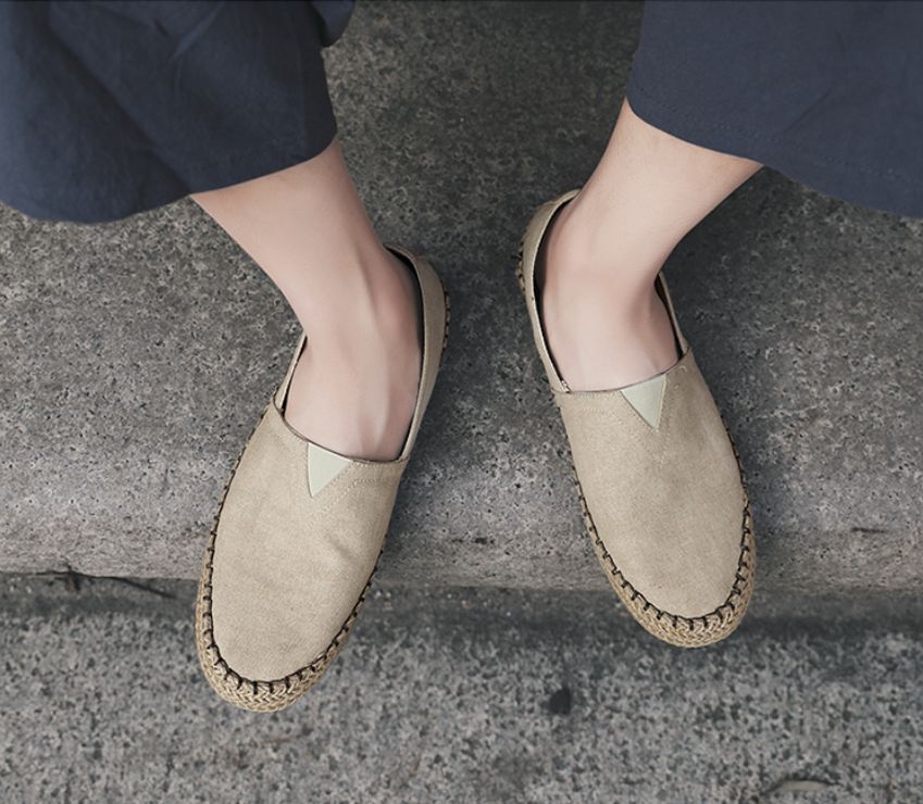 Summer Breathable Men's Casual Linen Shoes Old Beijing Style Men's shoes