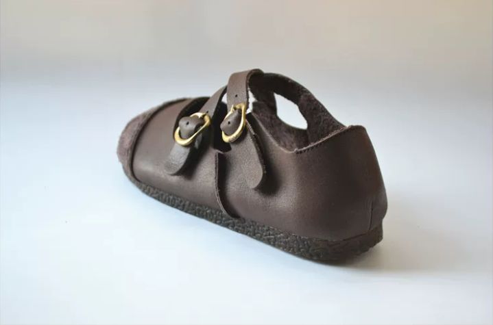 Handmade Cross-buckle Leather Flat Shoes, Retro and Artistic Soft-Soled Shoes Women's Shoes