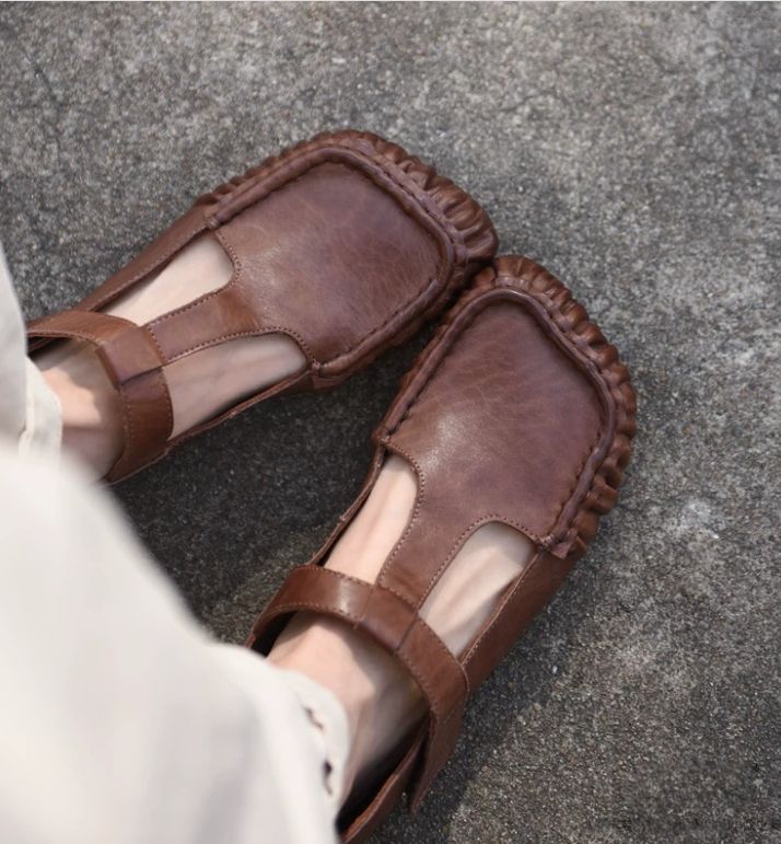 Handmade Leather Mary Jane shoes For Women Casual & Elegant