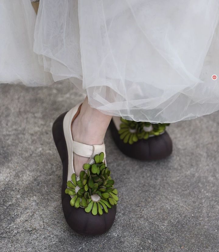 Handmade Leather Mary Jane Shoes For Women Casual & Elegant