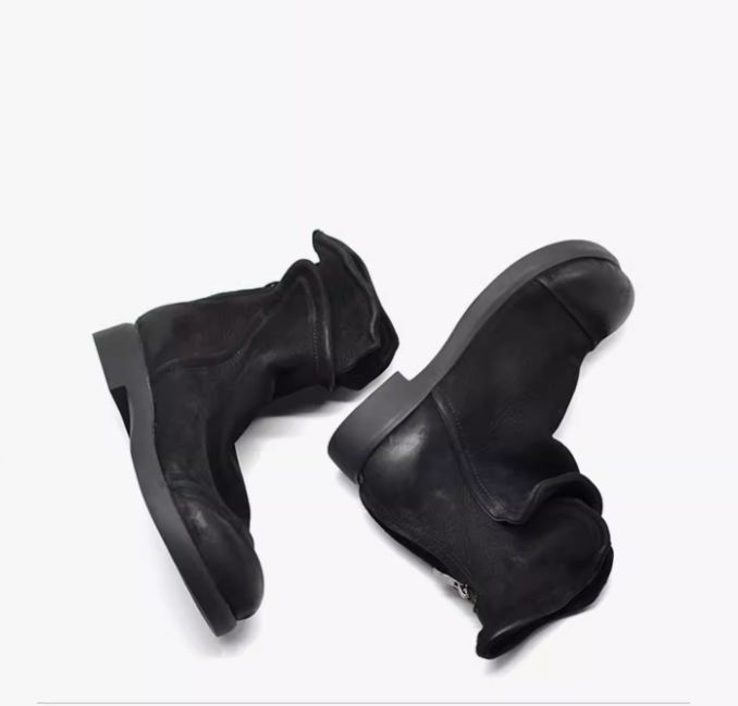 Vintage Martin Boots for Women in Winter handmade Padded Genuine Leather Boots