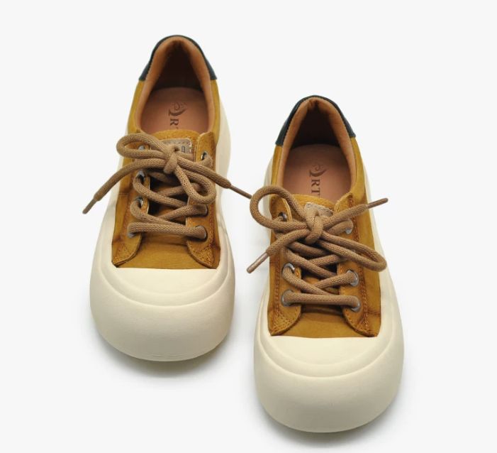 Vintage Thick-Soled Shoes Made of Genuine Leather With Big Heads and Cute Appearance Suitable For Casual Wear