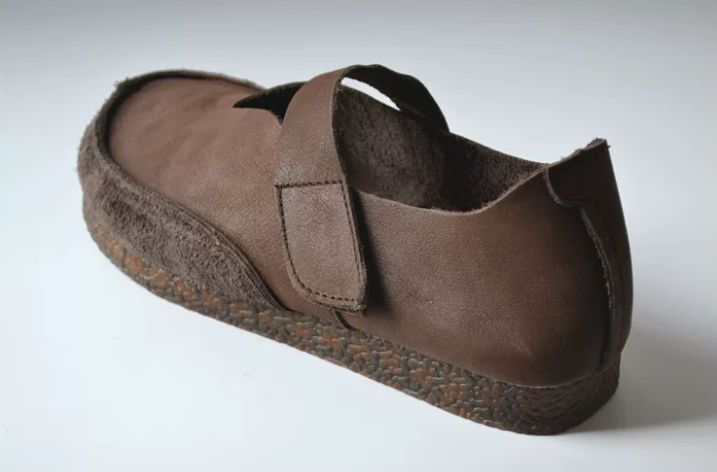 Leather Upper Cowhide Soft-Soled Casual Leather Shoes for Men and Women Retro Mary Jane Style Shoes