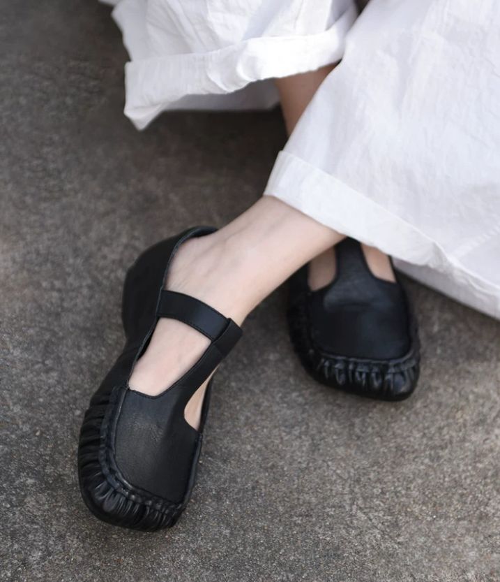 Handmade Leather Mary Jane shoes For Women Casual & Elegant