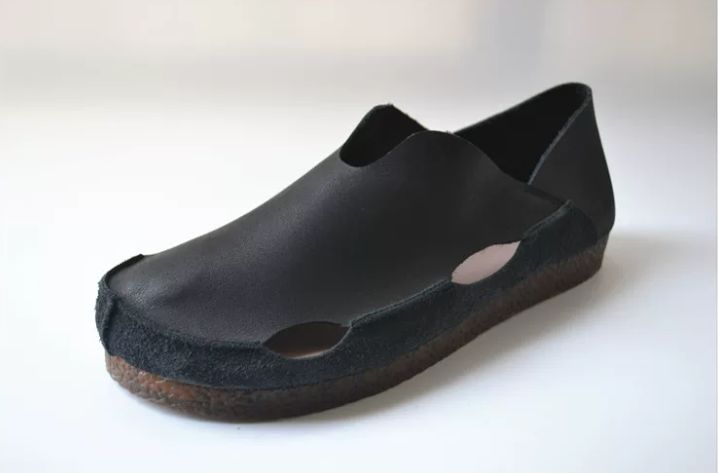 Handmade Leather Flat Shoes Retro Hollowed-Out Casual Leather Shoes