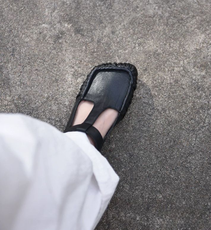 Handmade Leather Mary Jane shoes For Women Casual & Elegant