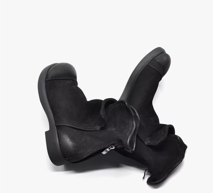 Vintage Martin Boots for Women in Winter handmade Padded Genuine Leather Boots