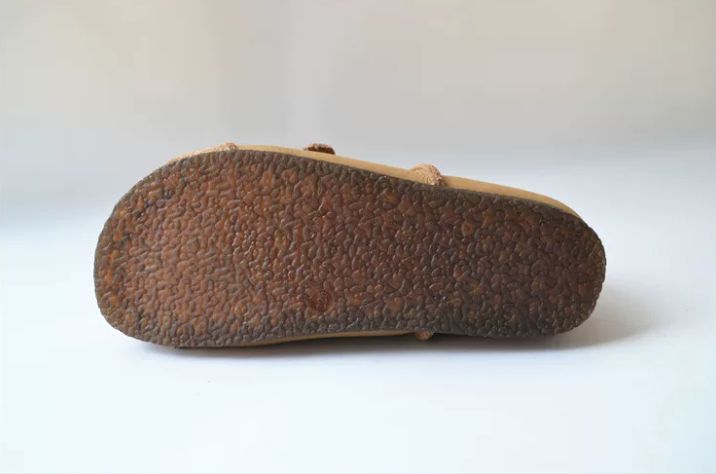 Handmade Cross-buckle Leather Flat Shoes, Retro and Artistic Soft-Soled Shoes Women's Shoes