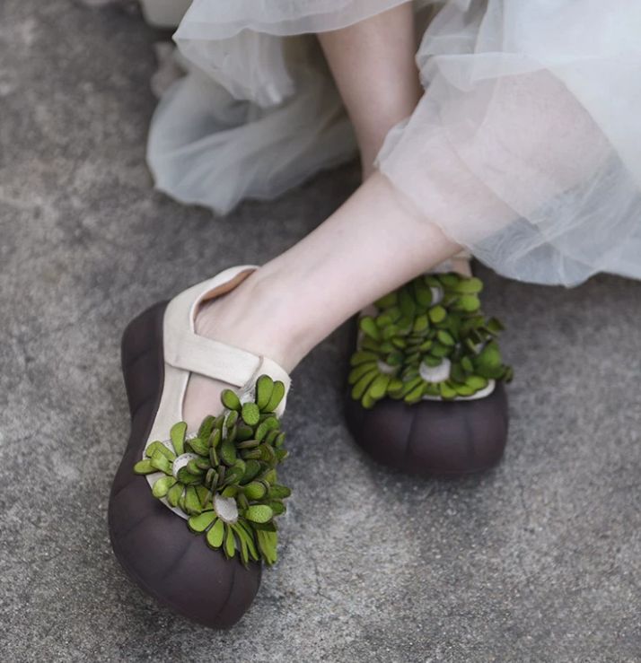 Handmade Leather Mary Jane Shoes For Women Casual & Elegant