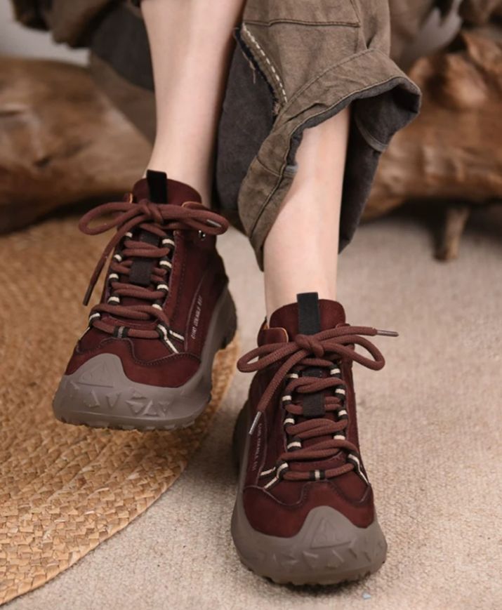 Retro Casual Thick-soled Hiking and Climbing Shoes, Casual Sports Ankle Boots