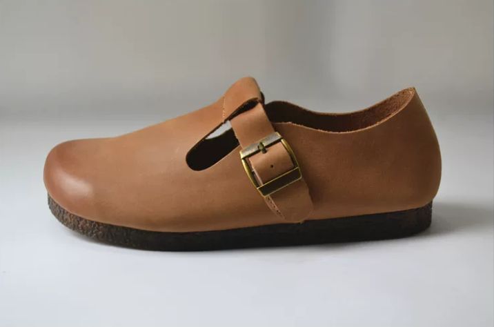 Casual Shoes, Genuine Leather, Flat Sole, Soft Top-Grain Cowhide, Wedge-Shaped Shoes, Women's Daily Versatile,Retro Style