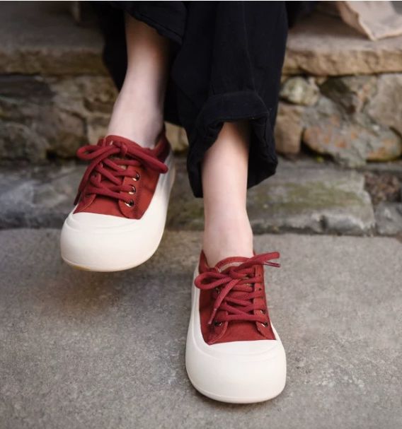 Vintage Thick-Soled Shoes Made of Genuine Leather With Big Heads and Cute Appearance Suitable For Casual Wear