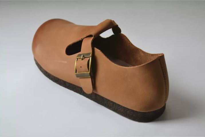Casual Shoes, Genuine Leather, Flat Sole, Soft Top-Grain Cowhide, Wedge-Shaped Shoes, Women's Daily Versatile,Retro Style