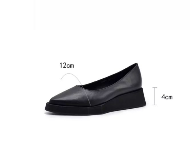 Handmade Leather Shoes for Women in Black/Beige