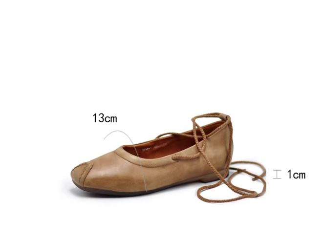 Flat Shoes For Women DIY Braided Leather Low Heel Casual Soft-Topped