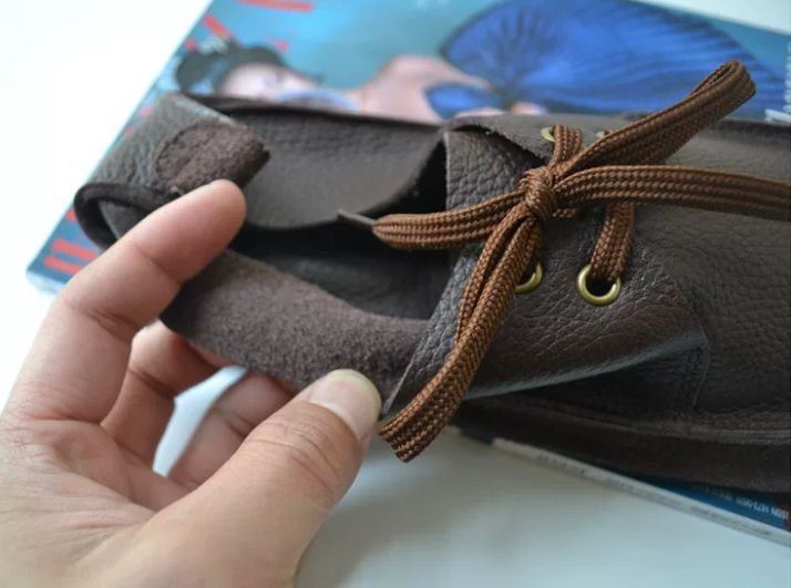 Handmade Leather Flat Shoes for Men