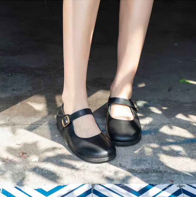 Leather Retro and Elegant Women's Mary Jane Shoes