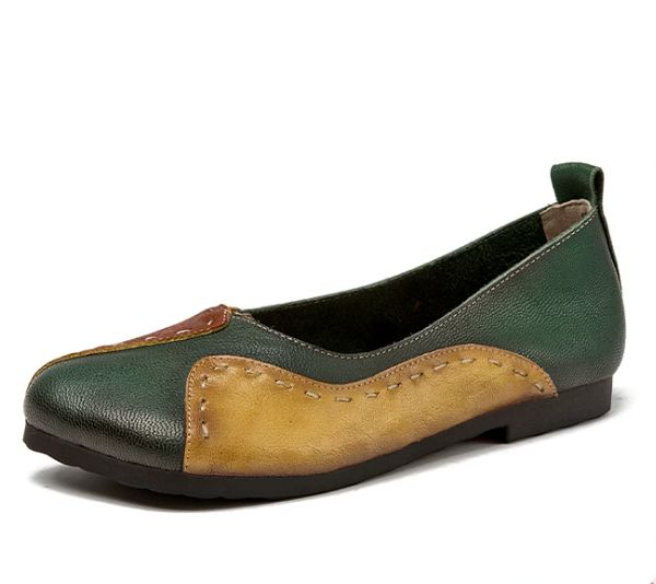 Handmade Leather Flat Shoes for Women