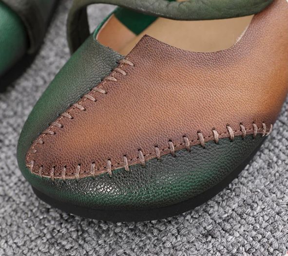 Handmade Leather Flat Shoes for Women
