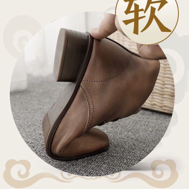 Handmade Leather Boots for Women in Brown