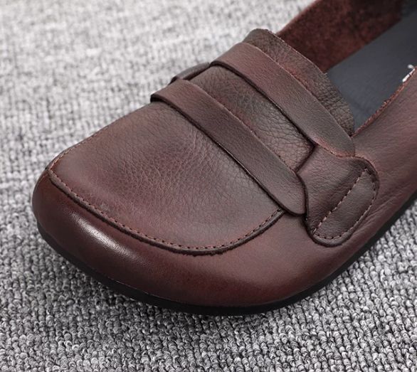 Spring 2026 New Style Genuine Leather Women's Flat Comfortable Cowhide Loafers