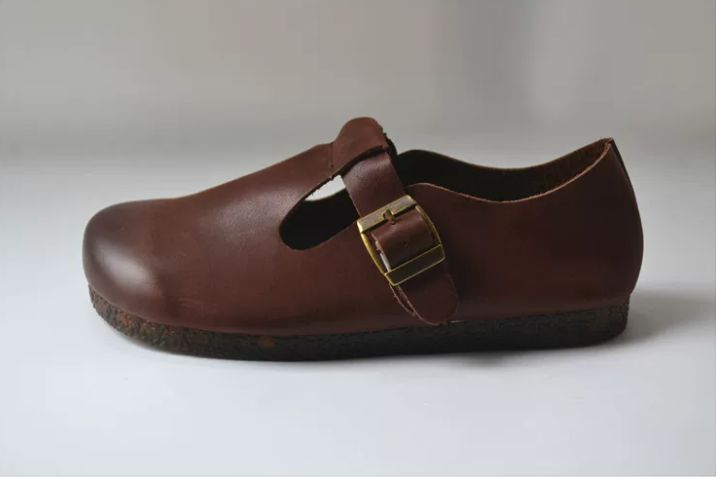 Casual Shoes, Genuine Leather, Flat Sole, Soft Top-Grain Cowhide, Wedge-Shaped Shoes, Women's Daily Versatile,Retro Style