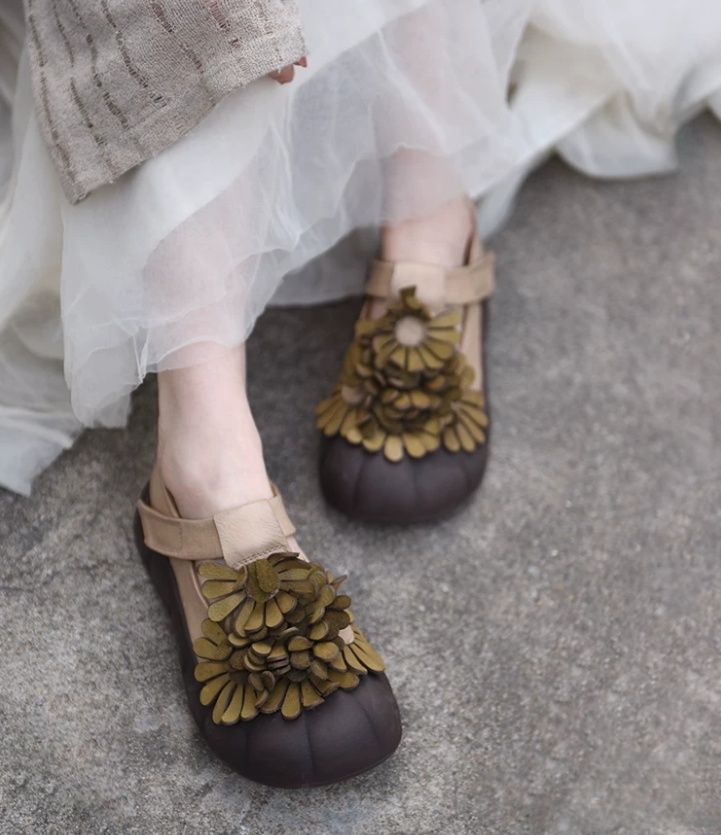 Handmade Leather Mary Jane Shoes For Women Casual & Elegant