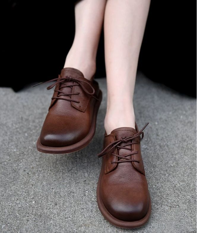 Leather Women's British Flat Shoes Suitable For Two Pairs of Casual shoes Comfortable and Versatile Loafers New Style