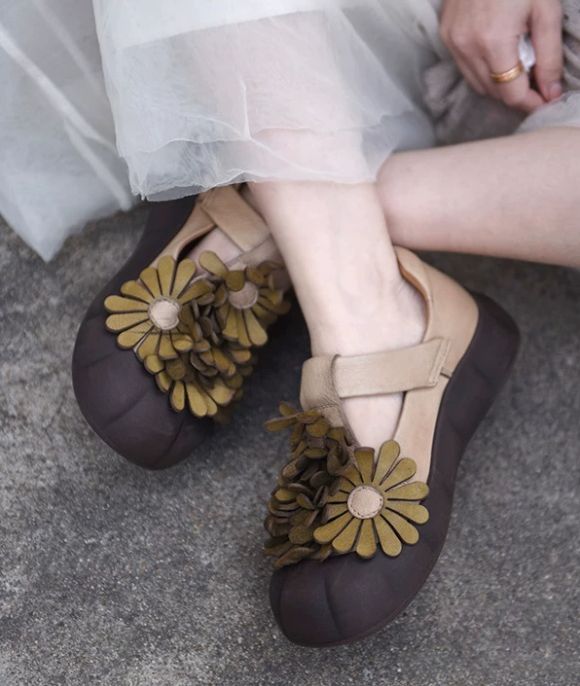 Handmade Leather Mary Jane Shoes For Women Casual & Elegant