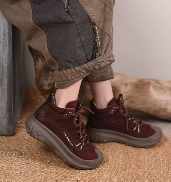 Retro Casual Thick-soled Hiking and Climbing Shoes, Casual Sports Ankle Boots