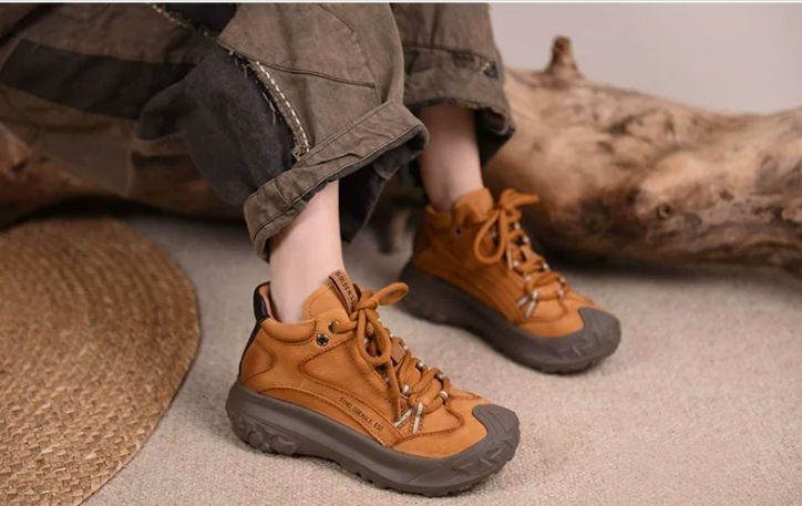Retro Casual Thick-soled Hiking and Climbing Shoes, Casual Sports Ankle Boots