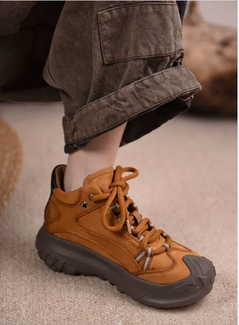 Retro Casual Thick-soled Hiking and Climbing Shoes, Casual Sports Ankle Boots