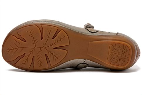 Spring and Summer New Collection Retro Leather Women's Shoes - Round Toe Low Heel Comfortable and Versatile Flat Shoes with Open Hole Design