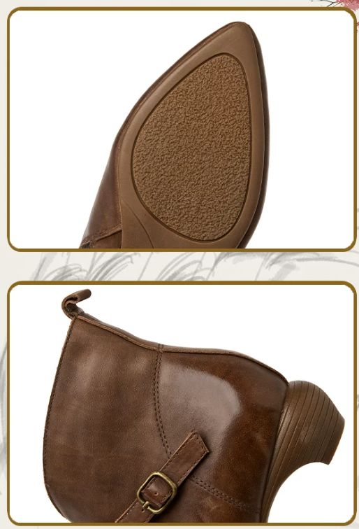 Handmade Leather Boots for Women in Brown