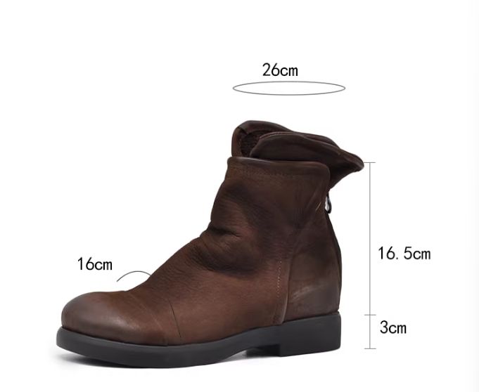 Vintage Martin Boots for Women in Winter handmade Padded Genuine Leather Boots