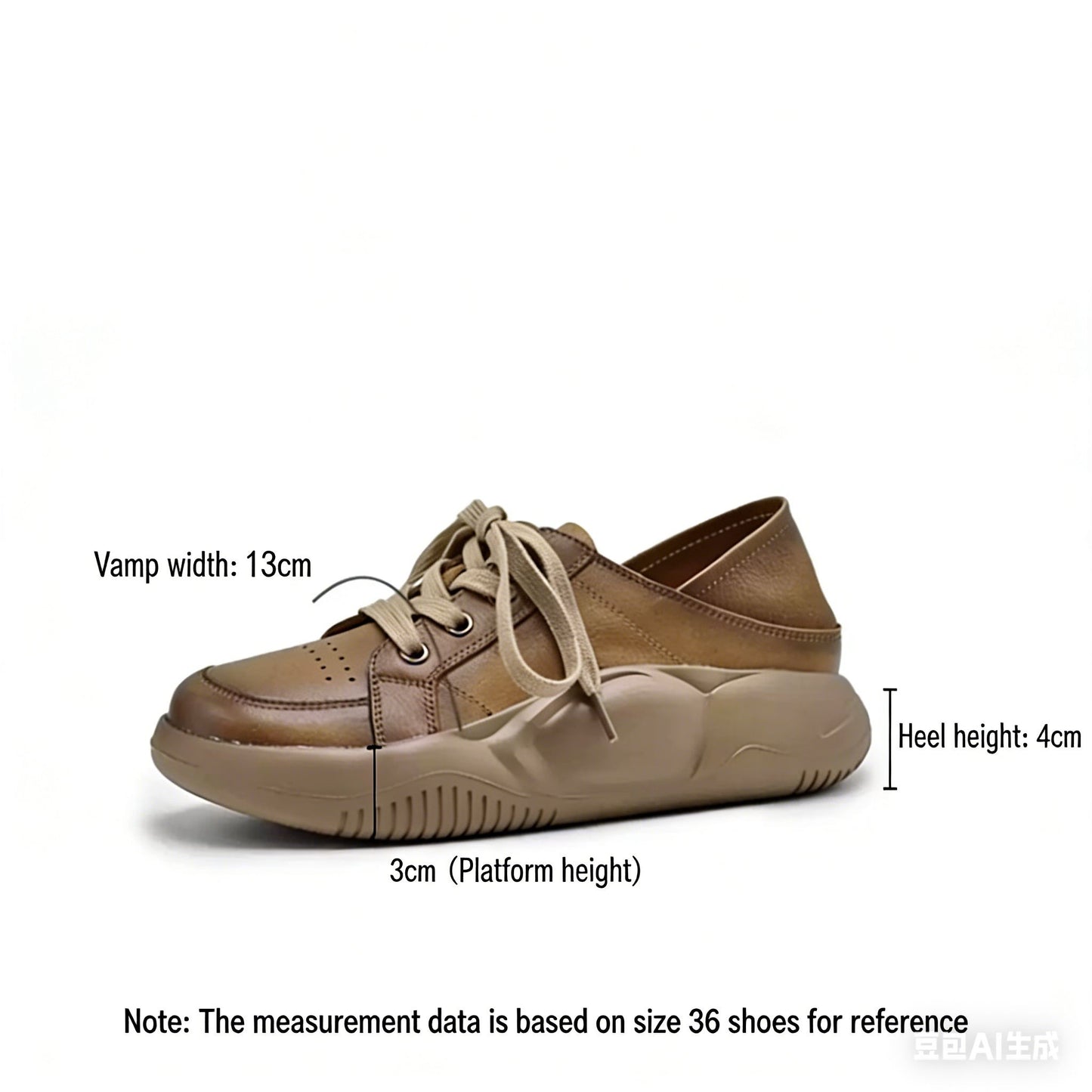 Retro Hong Kong Style Chic Shoes Thick-soled Casual Shoes Sports Shoes Women's Style Genuine Leather