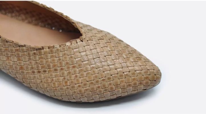 New Vintage Hand-Woven Shoes for Women Genuine Leather Flat Sole Pointed Toe