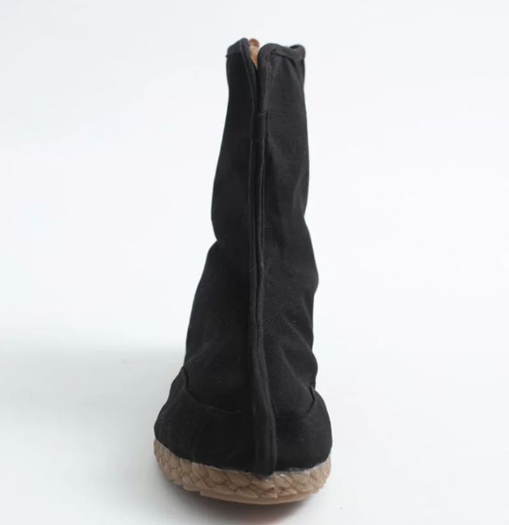 Breathable Old Cloth Boots With Cowhide Soles, Featuring Ethnic Style, Short Sleeves, Retro and Simple Design, Chinese Style Men's Boots