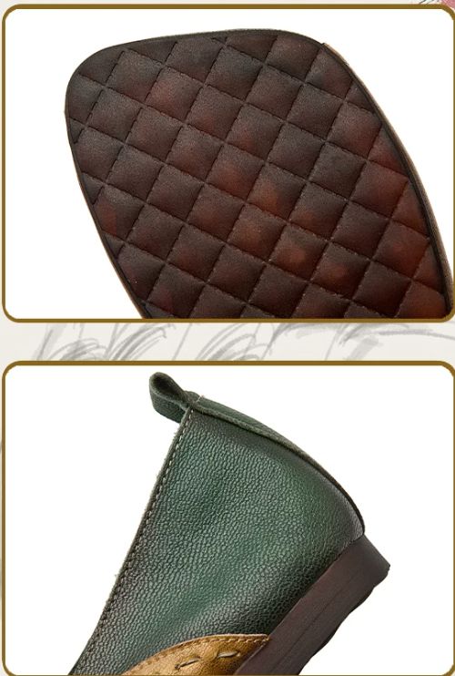 Handmade Leather Flat Shoes for Women