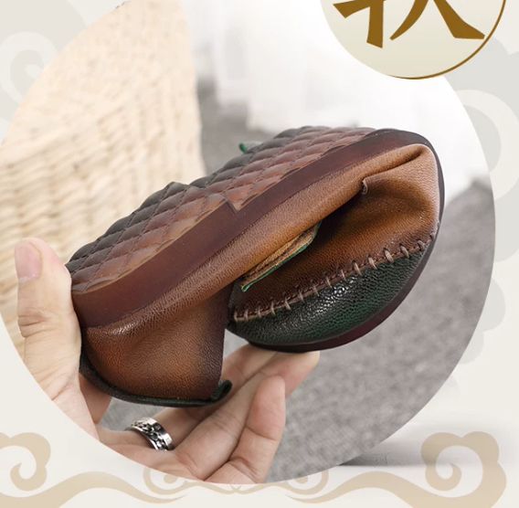 Handmade Leather Flat Shoes for Women