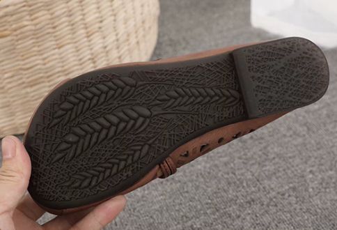 Spring and Summer New Style Genuine Leather Women's Shoes Handmade Retro Hollowed-Out Comfortable and Breathable Hole Shoes Soft Bottom